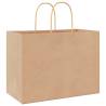 Paper Bags 50 pcs with Handles - Brown 32x17x25 cm