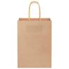 250 Paper Bags with Handles | Brown Kraft Bags 15x8x21 cm