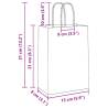 250 Paper Bags with Handles | Brown Kraft Bags 15x8x21 cm