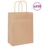  Paper Bags 250 pcs with Handles Brown 21x11x28 cm Colour brown Size 22 x 11 x 28 cm Quantity in Package 250 