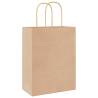 Sustainable Paper Bags with Handles - 250 pcs Brown