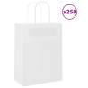  Paper Bags 250 pcs with Handles White 21x11x28 cm Colour white Size 22 x 11 x 28 cm Quantity in Package 250 