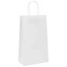 250 White Paper Bags with Handles - Durable & Recyclable