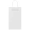 250 White Paper Bags with Handles - Durable & Recyclable