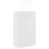 250 White Paper Bags with Handles - Durable & Recyclable