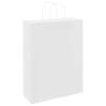 White Paper Bags with Handles - 250 pcs | Sustainable & Durable