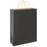 Paper Bags with Handles - 50 pcs Black (32x12x42 cm) | HipoMarket