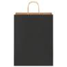 Paper Bags with Handles - 50 pcs Black (32x12x42 cm) | HipoMarket