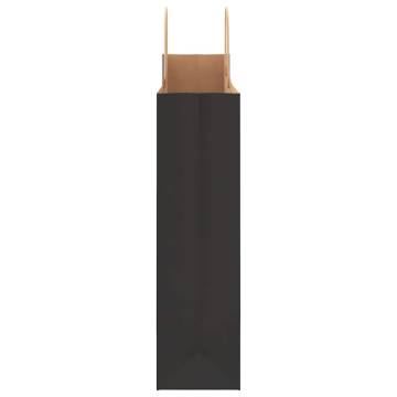 Paper Bags with Handles - 50 pcs Black (32x12x42 cm) | HipoMarket