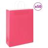  Paper Bags 50 pcs with Handles Pink 32x12x42 cm Colour pink Size 32 x 12 x 42 cm Quantity in Package 50 