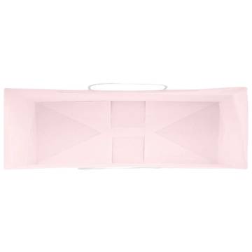 50 Pink Paper Bags with Handles - Sustainable Gift Packaging