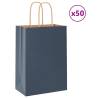  Paper Bags 50 pcs with Handles Blue 15x8x21 cm Colour blue Size 15 x 8 x 21 cm Quantity in Package 50 