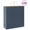  Paper Bags 50 pcs with Handles Blue 45x17x48 cm Colour blue Size 45 x 17 x 48 cm Quantity in Package 50 