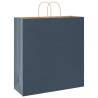 Blue Paper Bags with Handles - 50 pcs | Durable & Eco-Friendly