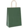 250 pcs Green Paper Bags with Handles - Eco-Friendly [Hipomarket]