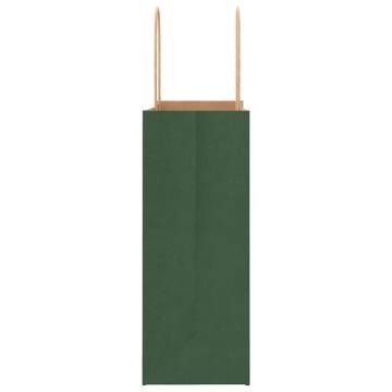 250 pcs Green Paper Bags with Handles - Eco-Friendly [Hipomarket]