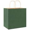 Green Paper Bags with Handles - 250 pcs | Eco-Friendly Packaging