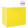  Paper Bags 50 pcs with Handles Yellow 32x22x28 cm Colour yellow Size 32 x 22 x 28 cm Quantity in Package 50 