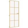 Interior Door Slim Golden 93x201.5 cm - Tempered Glass & Aluminium