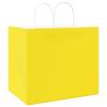 Yellow Paper Bags with Handles - 50 pcs | Durable & Recyclable