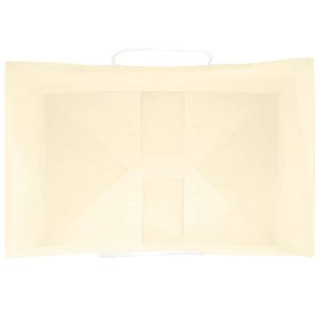 Yellow Paper Bags with Handles - 50 pcs | Durable & Recyclable