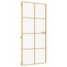 Interior Door Slim Golden 93x201.5 cm - Tempered Glass & Aluminium