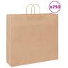 250 Pcs Brown Paper Bags with Handles - Sustainable & Durable