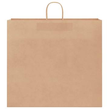 250 Pcs Brown Paper Bags with Handles - Sustainable & Durable