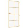 Interior Door Slim Golden 93x201.5 cm - Tempered Glass & Aluminium