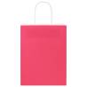 Eco-Friendly Pink Paper Bags with Handles - 50 pcs | HiPo Market