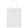 Paper Bags 50 pcs with Handles - White Kraft 21x11x28 cm