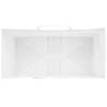 Paper Bags 50 pcs with Handles - White Kraft 21x11x28 cm