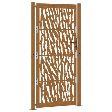 Garden Gate 105x205 cm - Elegant Weathering Steel Design