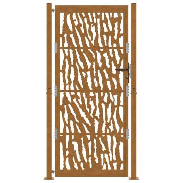 Garden Gate 105x205 cm - Elegant Weathering Steel Design