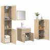  5 Piece Bathroom Furniture Set Sonoma Oak Engineered Wood Colour sonoma oak Size 41 x 38.5 x 46 cm Number of 1 