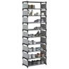  Shoe Rack 10-Tier Grey 54x28x158 cm Non-woven Fabric Quantity in Package 1 Height 158 cm Number of Number of shelves 