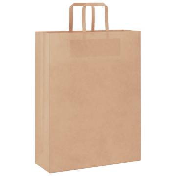 Brown Paper Bags with Handles - 250 pcs | Hipo Market