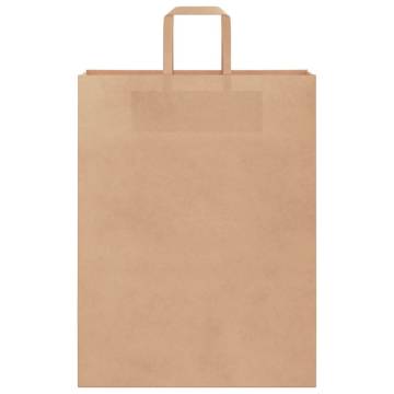 Brown Paper Bags with Handles - 250 pcs | Hipo Market