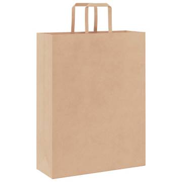 Brown Paper Bags with Handles - 250 pcs | Hipo Market