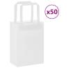  Paper Bags 50 pcs with Handles White 15x8x21 cm Colour white Size 15 x 8 x 21 cm Quantity in Package 50 