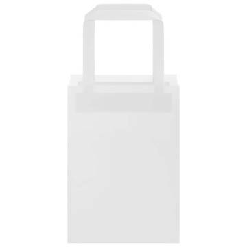 50 White Paper Bags with Handles - Eco-Friendly | HipoMarket