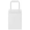 50 White Paper Bags with Handles - Eco-Friendly | HipoMarket