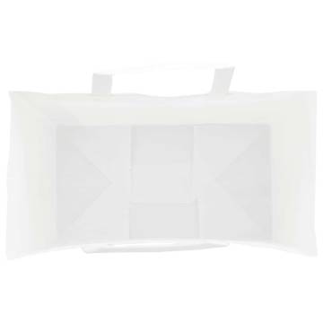 50 White Paper Bags with Handles - Eco-Friendly | HipoMarket