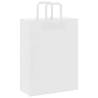 250 White Paper Bags with Handles - Eco-Friendly & Durable