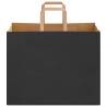 Eco-Friendly Black Paper Bags with Handles - 50 Pcs | HipoMarket