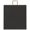 Durable Black Paper Bags with Handles - 250 pcs | Hipomarket