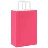 250 Pink Paper Bags with Handles - Eco-Friendly Packaging