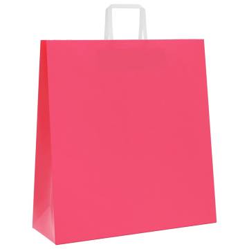 Paper Bags 250 pcs with Handles Pink - Eco-Friendly Packaging