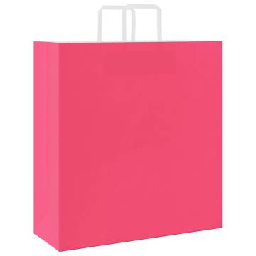 Paper Bags 250 pcs with Handles Pink - Eco-Friendly Packaging