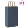  Paper Bags 50 pcs with Handles Blue 21x11x36 cm Colour blue Size 21 x 11 x 36 cm Quantity in Package 50 